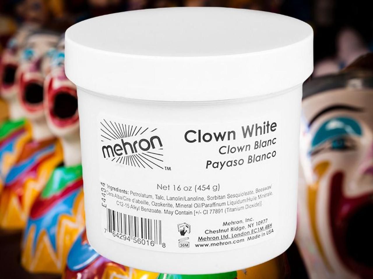 Mehron Clown White Makeup - 16 oz