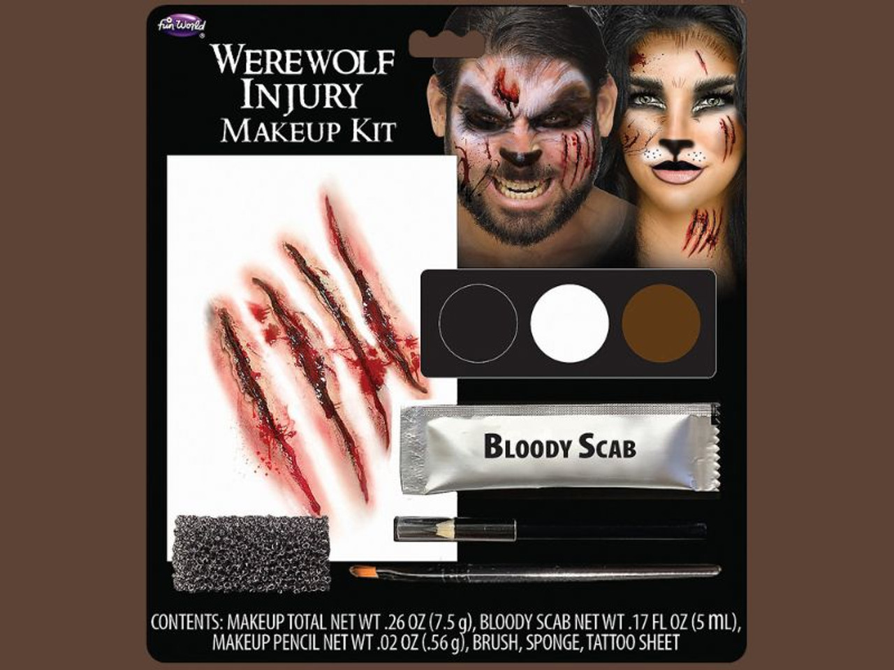 Deadly Character Werewolf Injury Makeup Kit