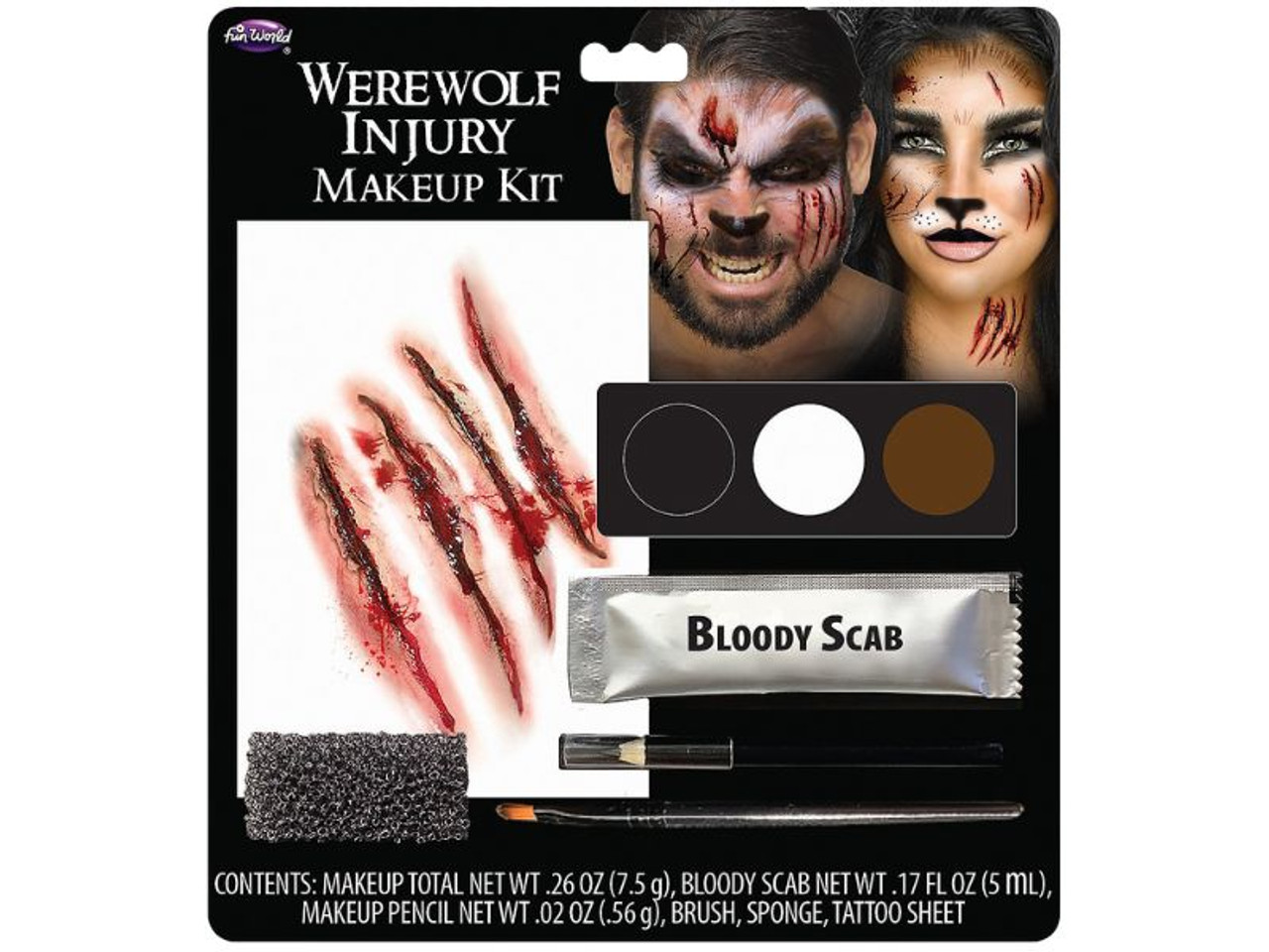Deadly Character Werewolf Injury Makeup Kit