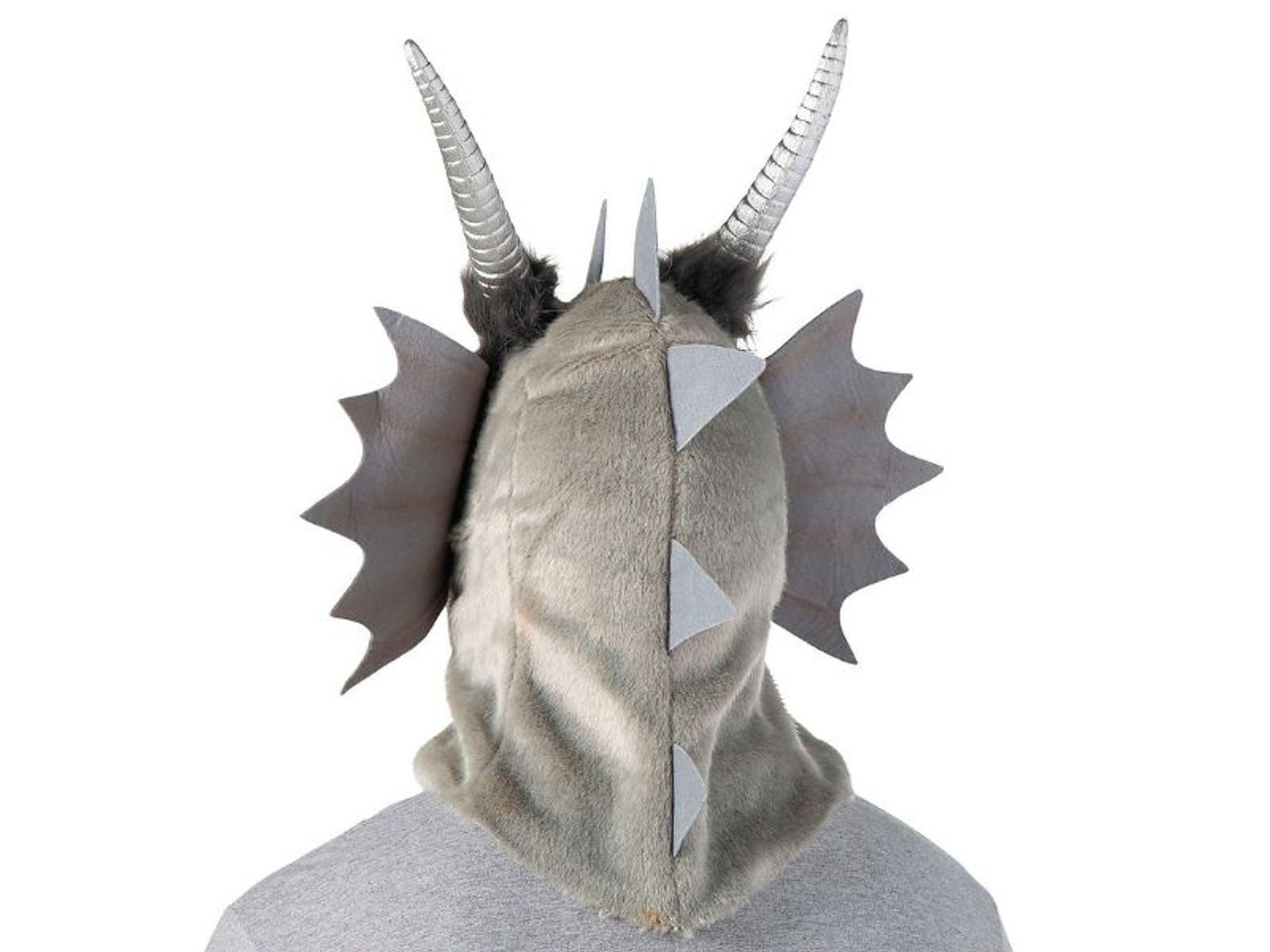 Adults Gray Dragon Moving Mouth Overhead Mask