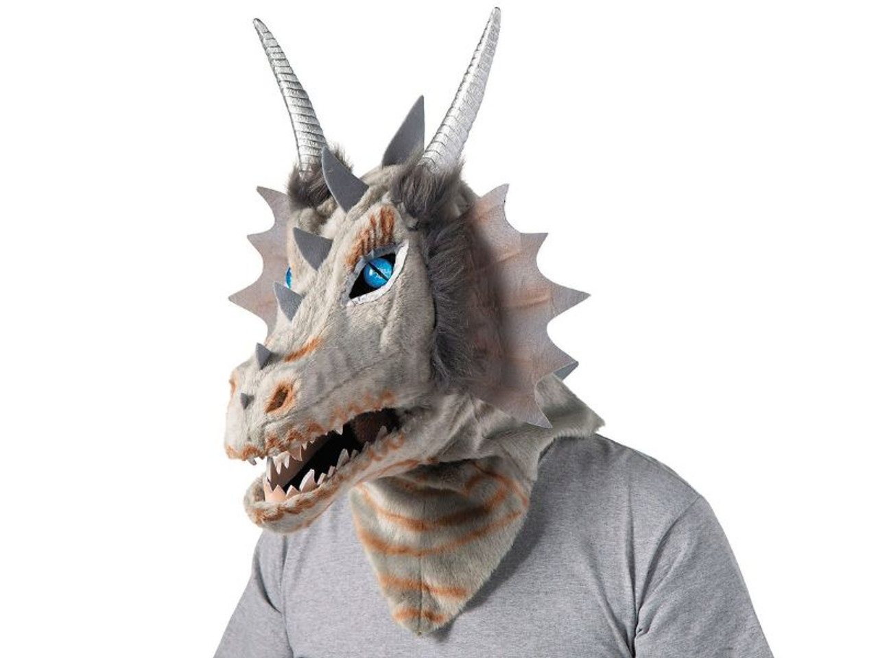 Adults Gray Dragon Moving Mouth Overhead Mask