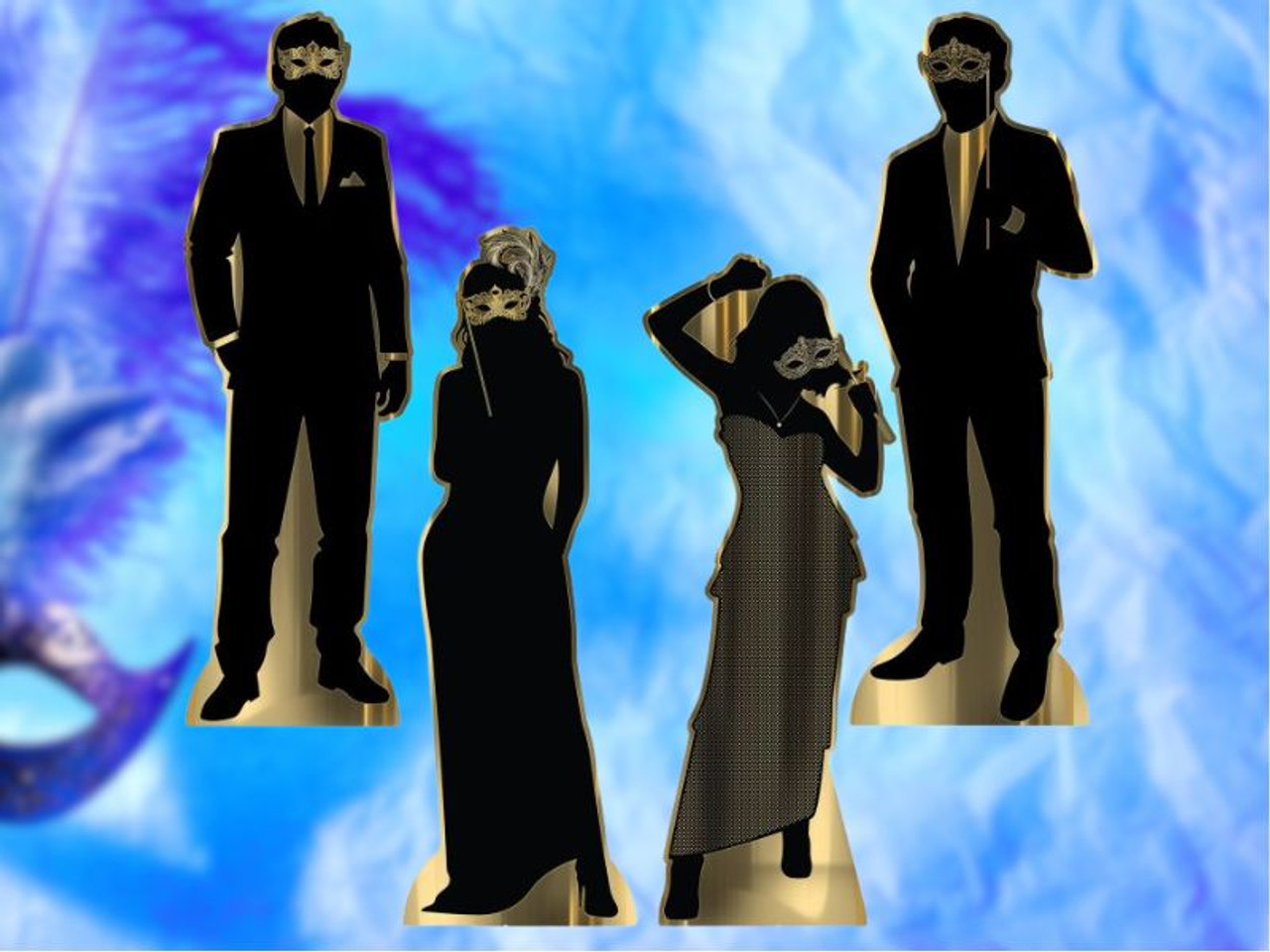 Halloween Masquerade Silhouette Stand-Ups