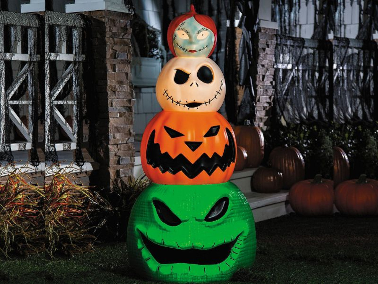 Light-Up The Nightmare Before Christmas Pumpkin Stack