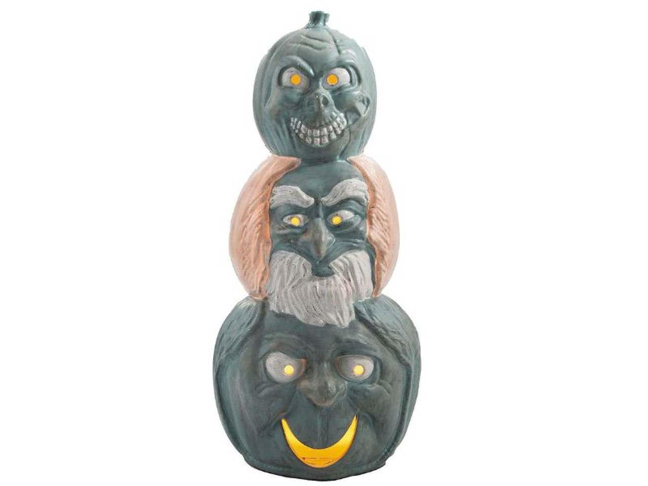 Light-Up Hitchhiking Ghosts Pumpkin Stack