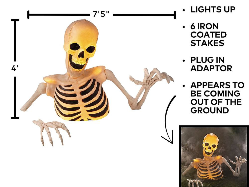 Light-Up Ground Breaking Skeleton