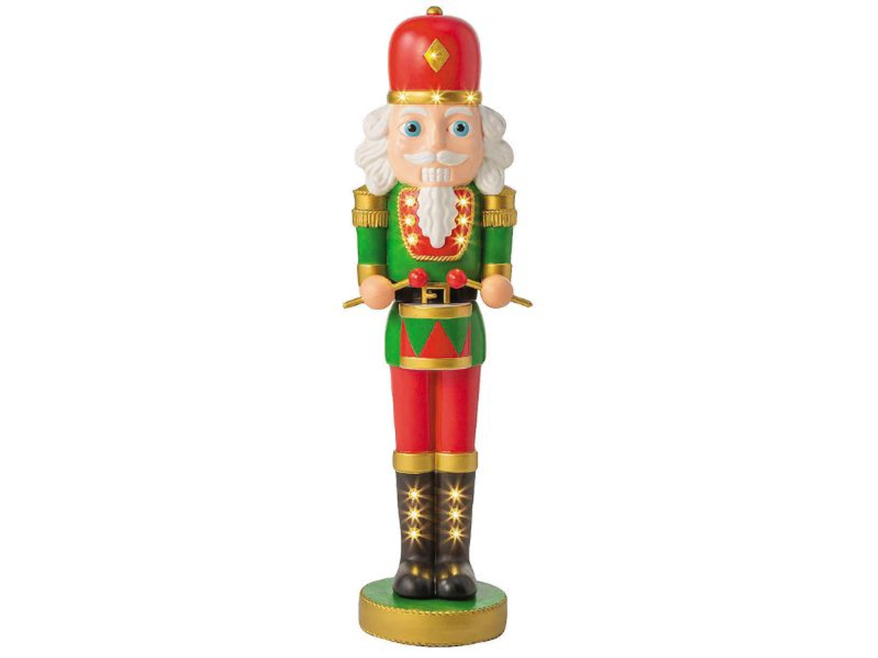 Light-Up Nutcracker with Drumsticks - 4 Ft.