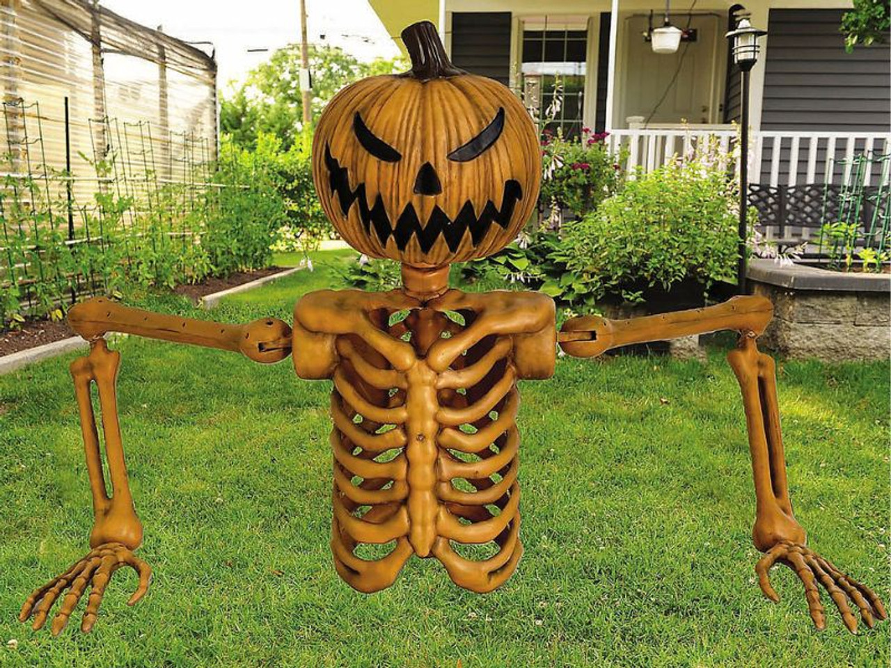 4ft Skeleton Pumpkin Ground Breaker