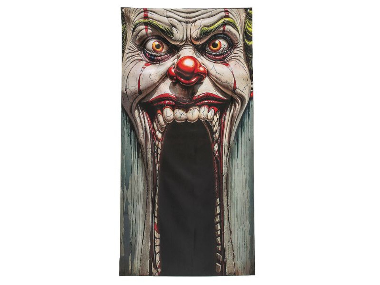 Carnival Clown Face Entryway Door Curtain - 6 Ft. 8 3/4"