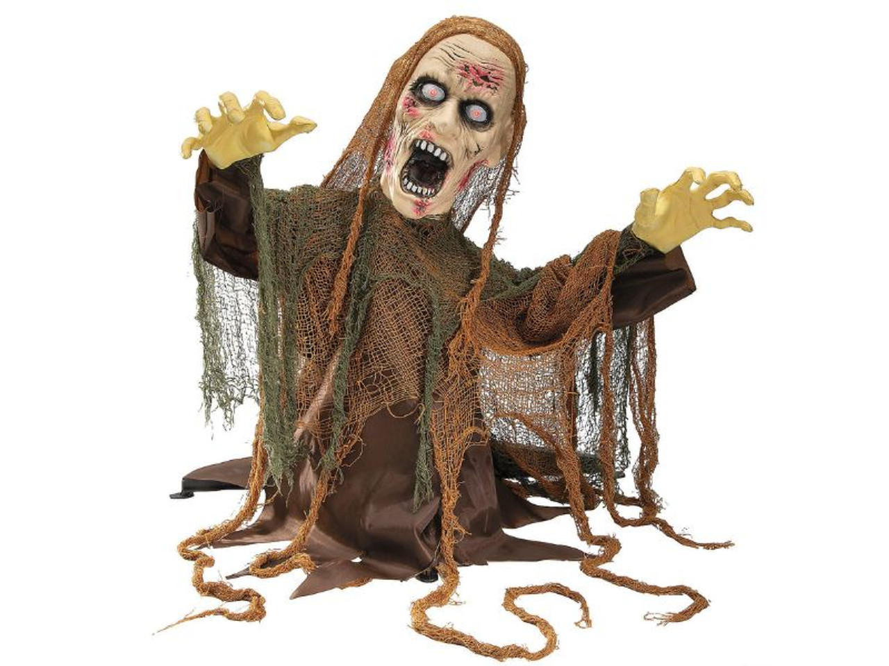 Animated ground breaker zombie crawling out of the ground