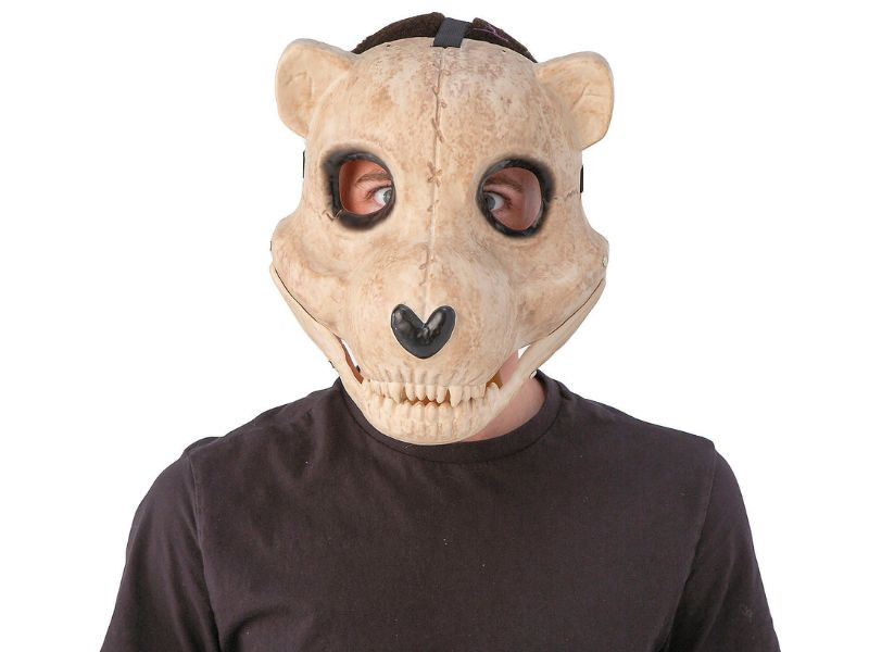 Skeleton Bear Mask - Scary Plastic Halloween Mask