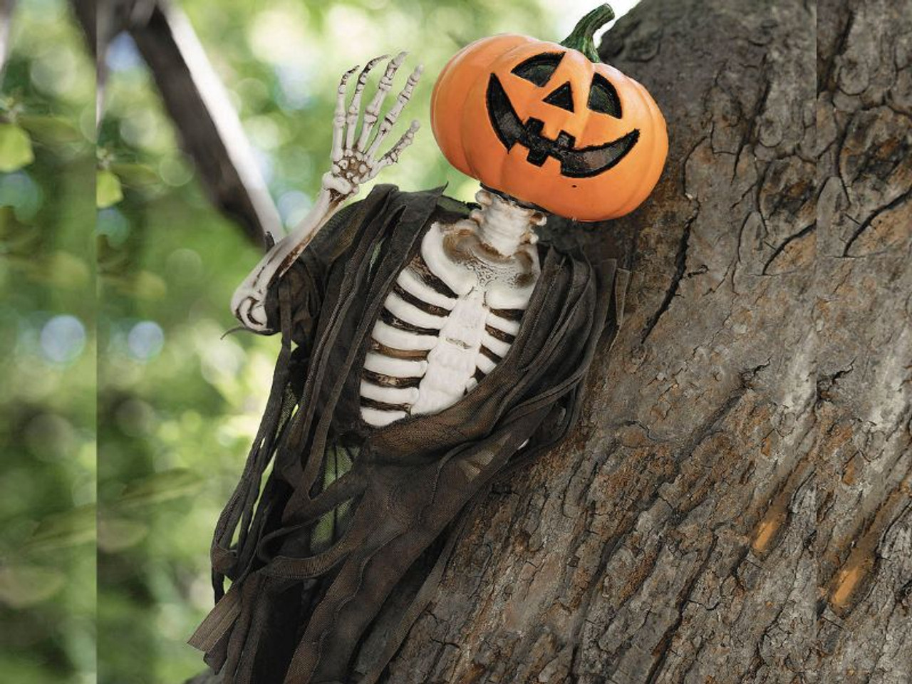 Hanging Jack-O'-Lantern Pumpkin Creeper - 17.75" Halloween Decor
