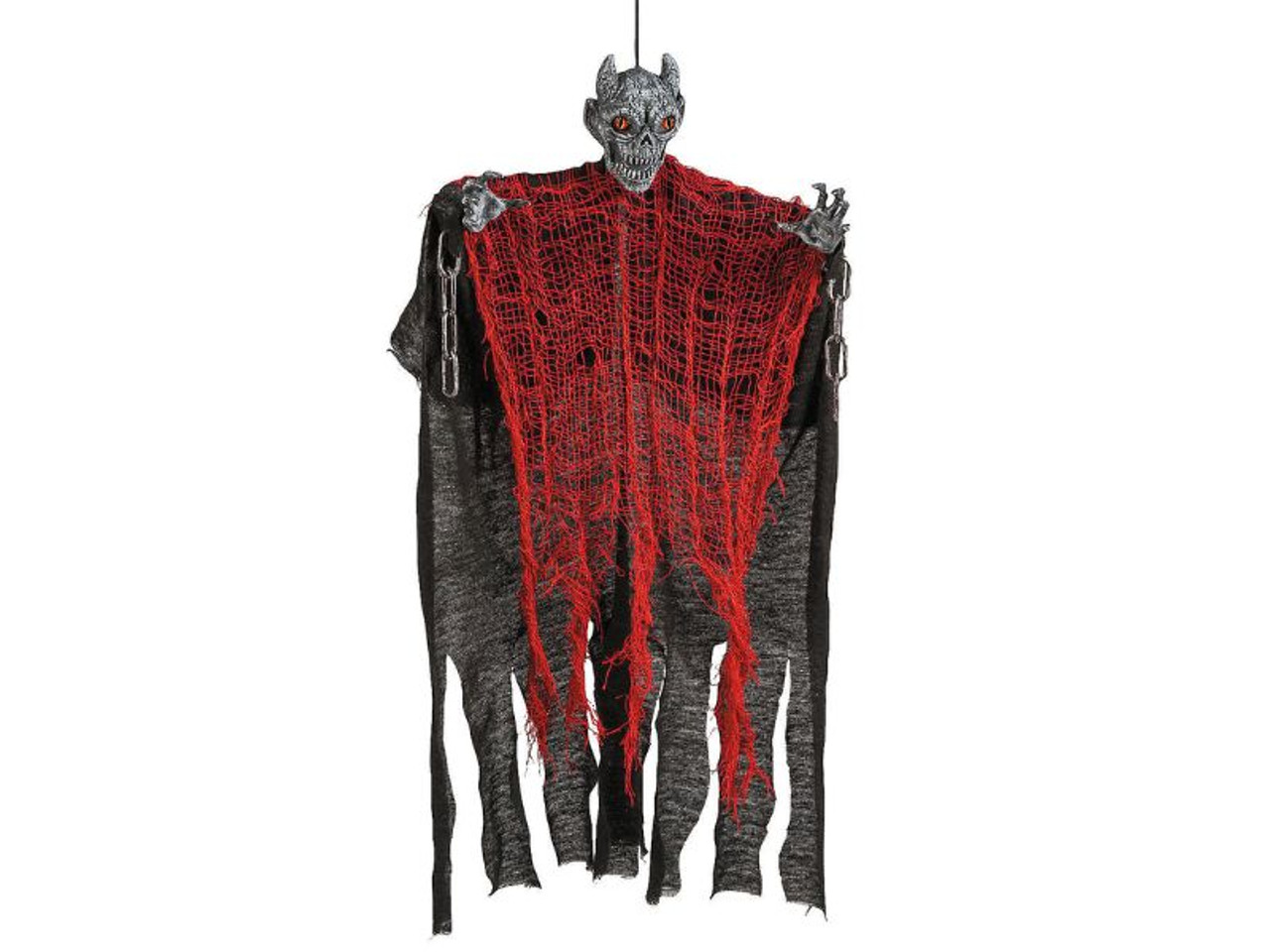 27" Hanging Devil Prop - Red & Black Halloween Decor