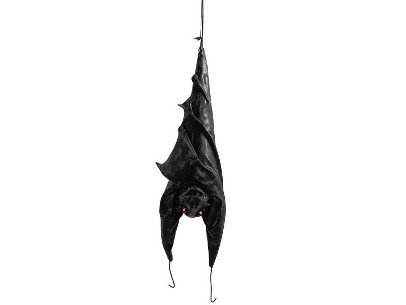 2 Ft Light-Up Hanging Bat Halloween Prop for Haunted Houses