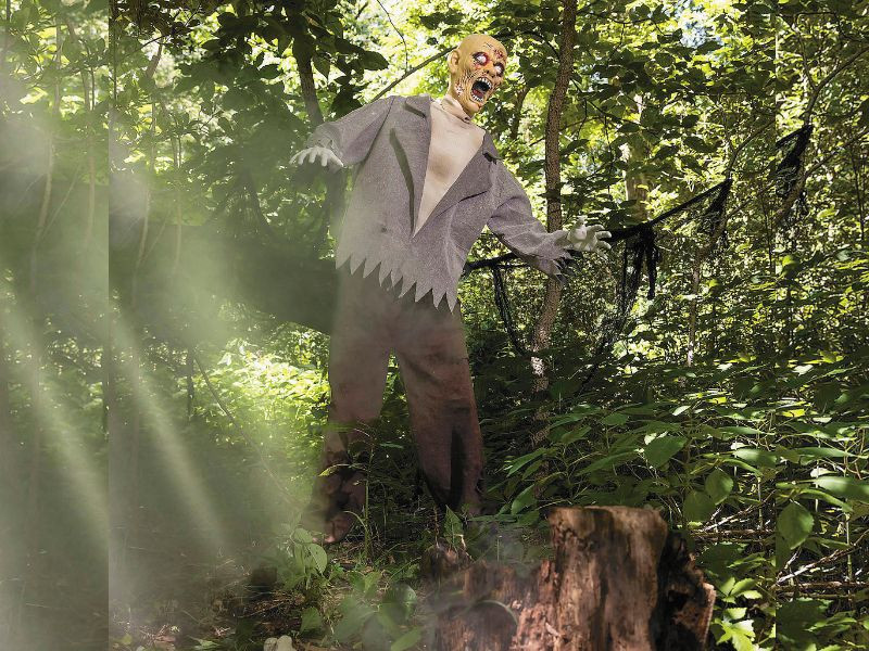 6 Ft. Animated Standing Zombie Halloween Decoration