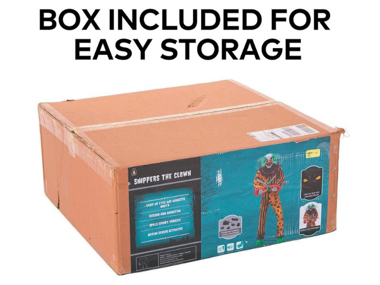 Snippers the Clown - 6 Ft. Animated - Light-Up Halloween Prop Snippers the Clown - 6 Ft. Animated - Light-Up Halloween Prop