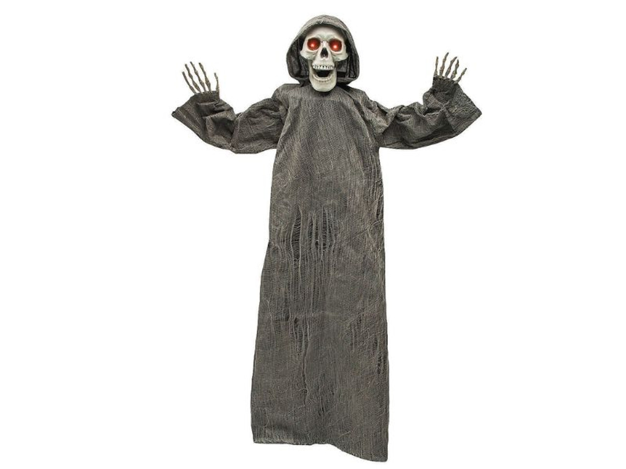 Hanging Skeleton Reaper - 4 Ft. - Gray Halloween Prop