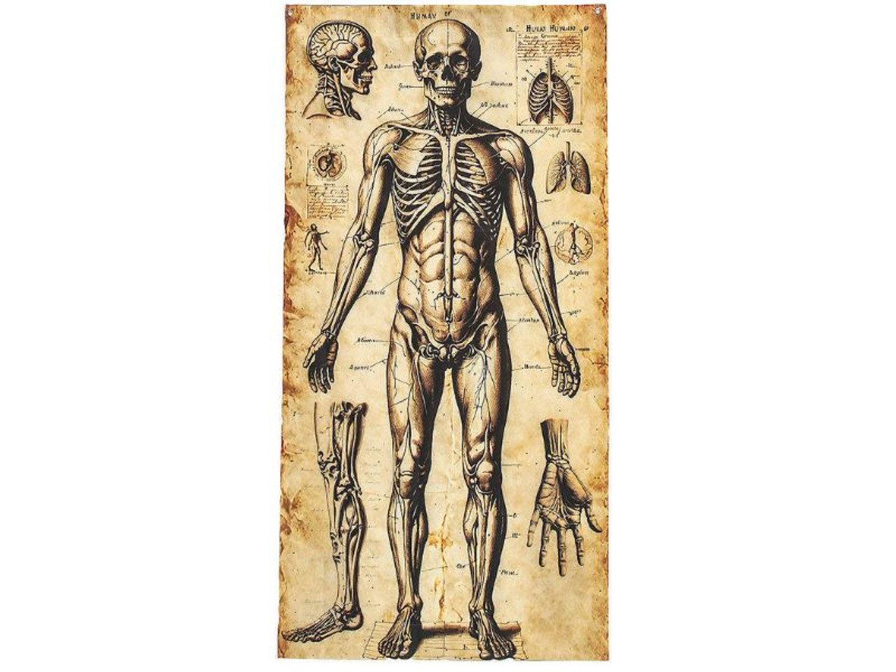 Human Anatomy Door Curtain - 6 Ft. 6 In - Halloween Decoration