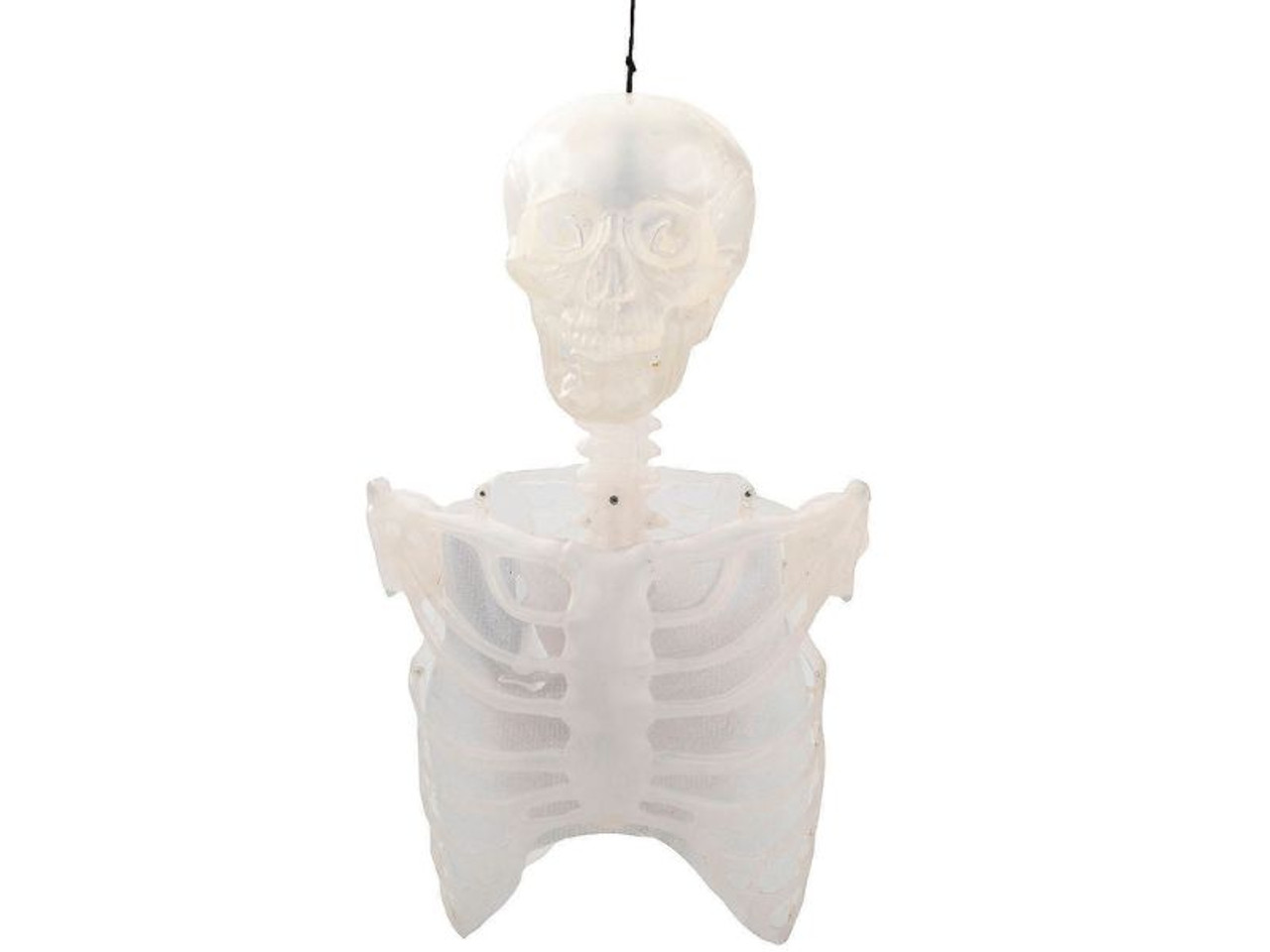 Hanging Skeleton Torso - 12 1/4 In - Light-Up Halloween Prop Hanging Skeleton Torso - 12 1/4 In - Light-Up Halloween Prop