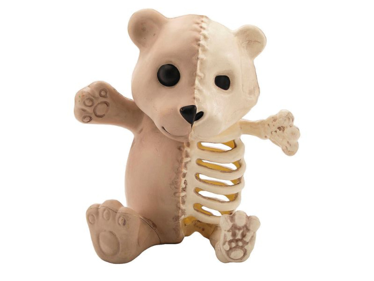 Half Skeleton Teddy - 14 1/4 In - Halloween Decoration Prop