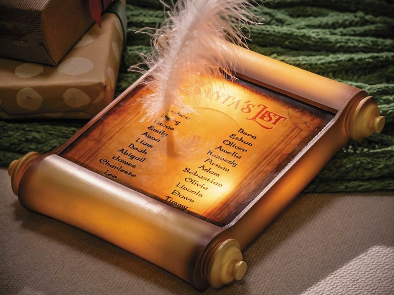 Animated Santa's List - Light-Up Christmas Table Decoration