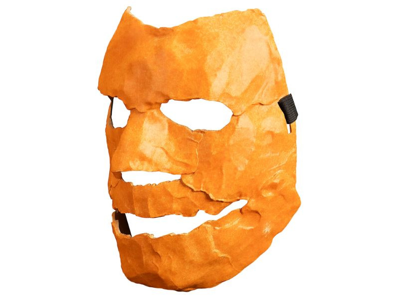 Adult wearing Rob Zombie 2007 Michael Myers Halloween mask costume