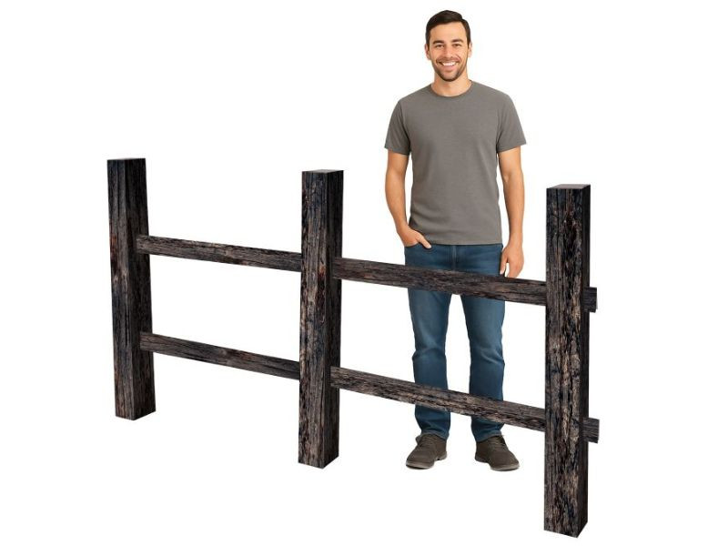 Lightweight cardboard Halloween fence prop