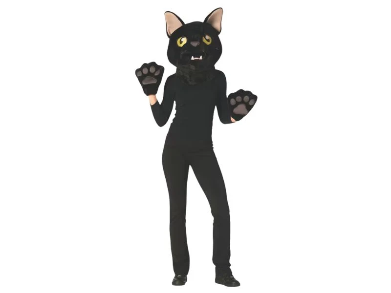black cat costume mask for adults close up