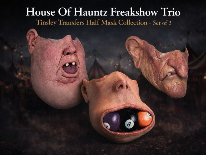 House Of Hauntz Freakshow Trio – Tinsley Half Mask Collection