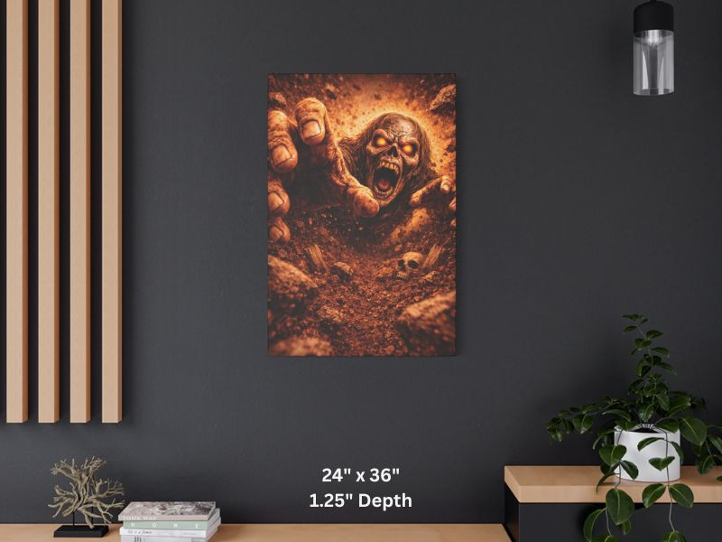 24" x 36" immersive 3d zombie wall decor