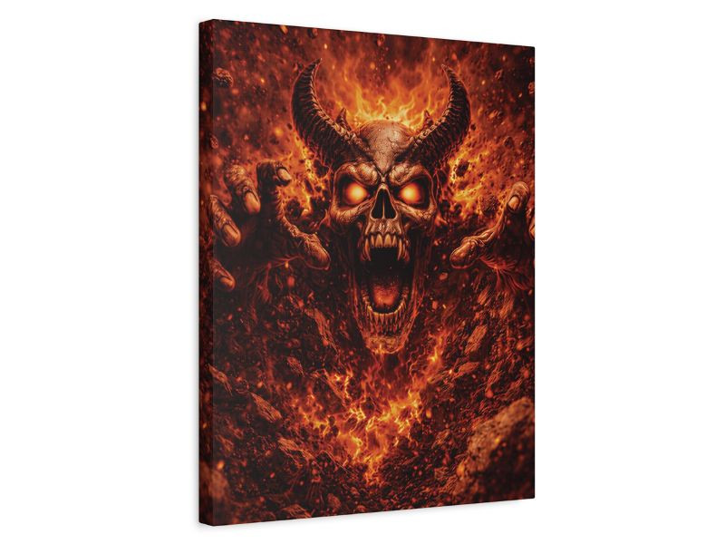 dark gothic demon wall art canvas