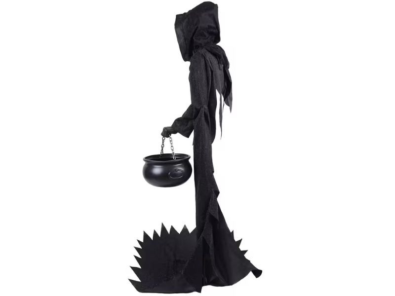 6 foot ghost face haunted house decoration front porch setup