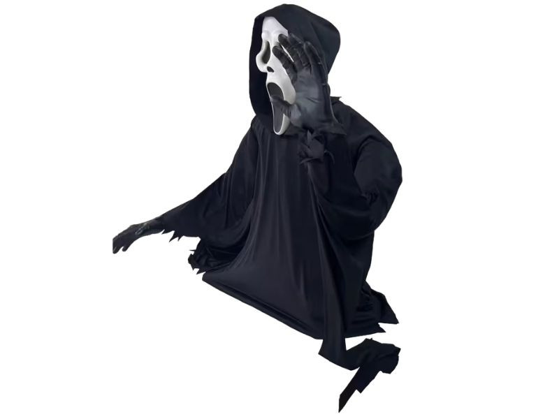 ghost face outdoor halloween prop static grave breaker