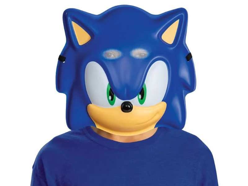sonic character mask vacuform plastic child