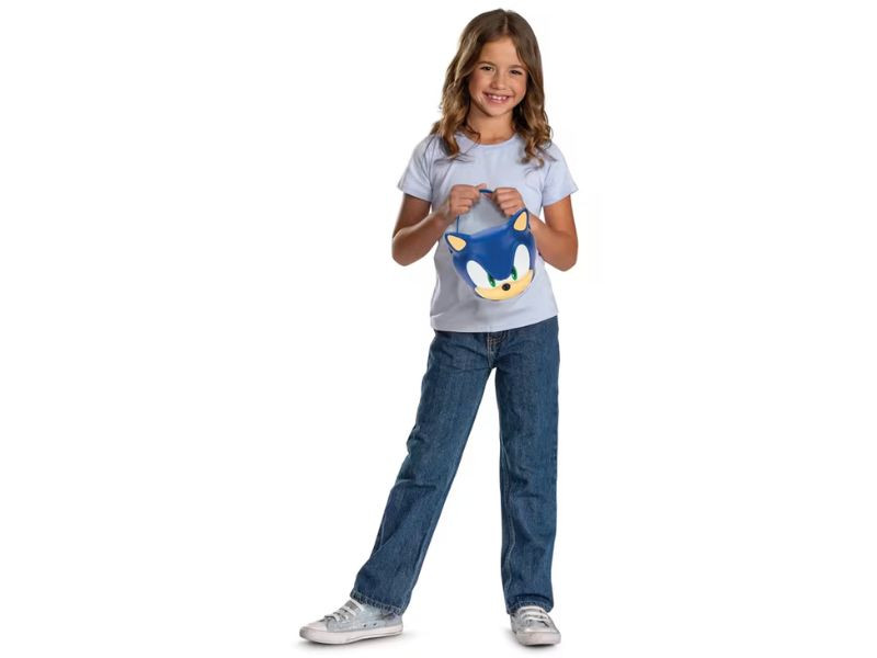 kids sonic trick or treat pail plastic