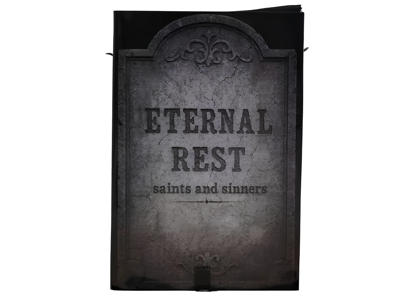 eternal rest tombstone animated halloween decoration