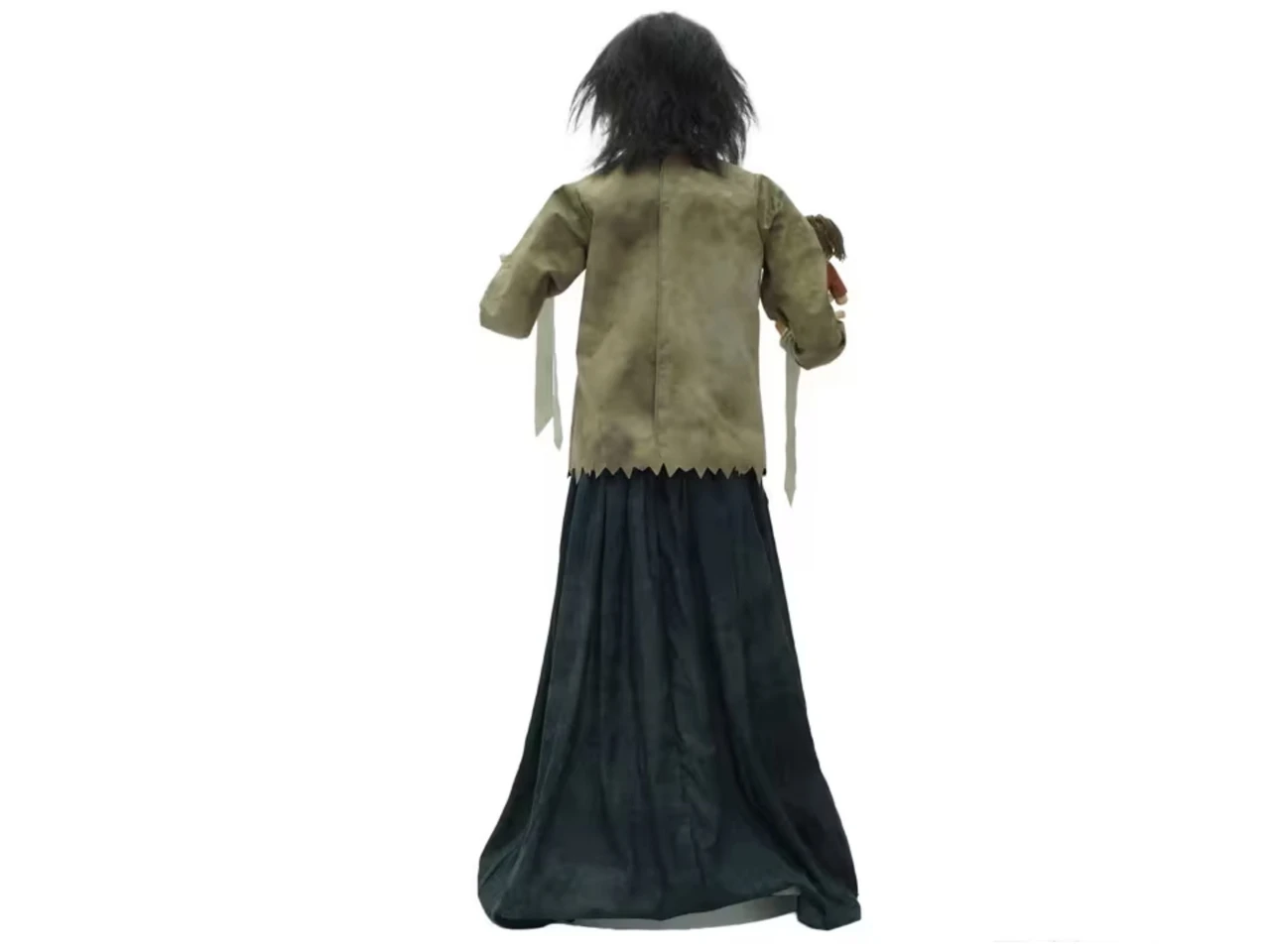 haunted house prop woman with creepy doll