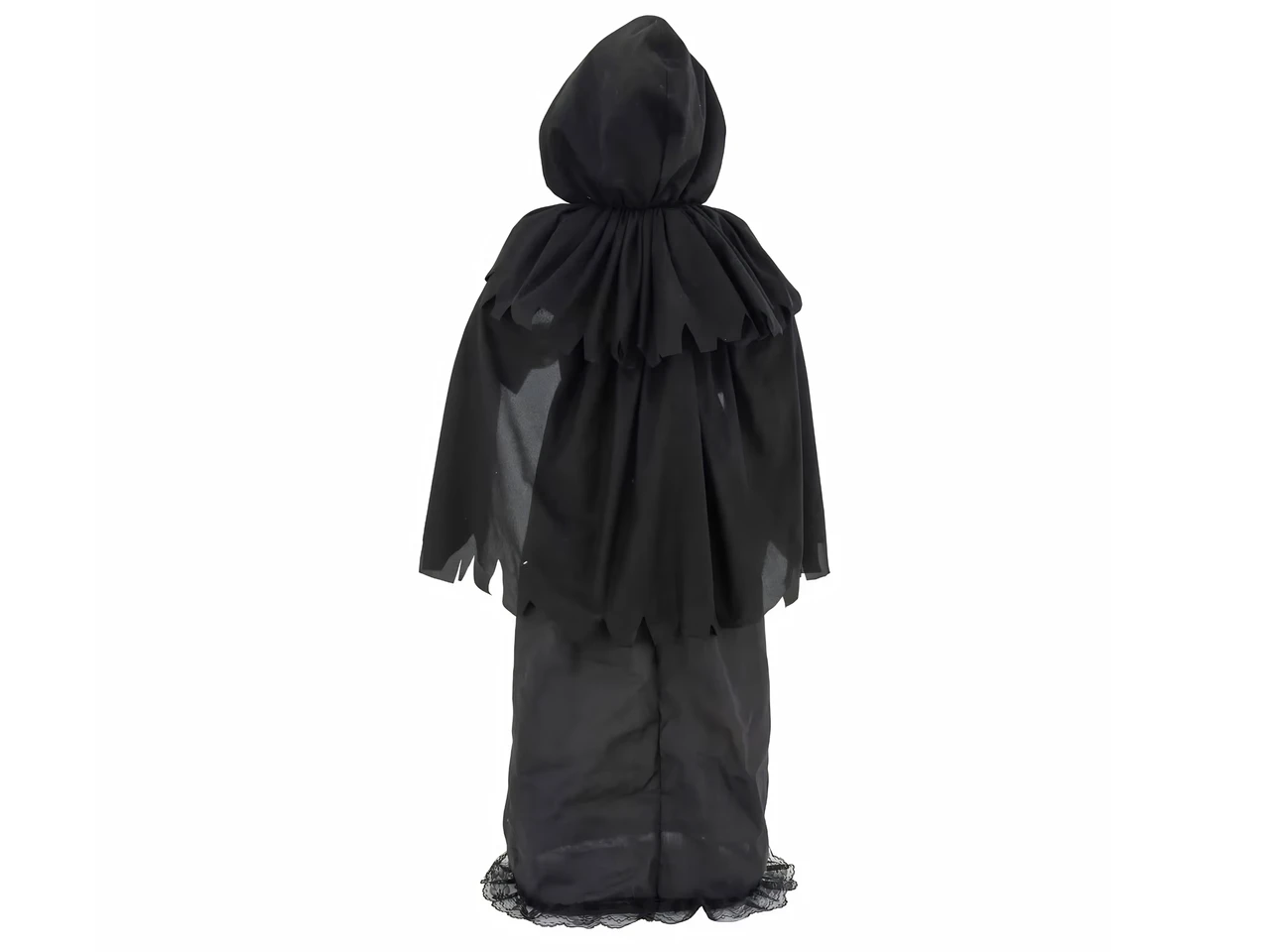 5 foot halloween animatronic doll with moving eyes and eerie light-up effect