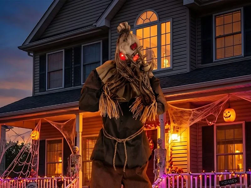 light up animatronic scarecrow prop outdoor halloween display