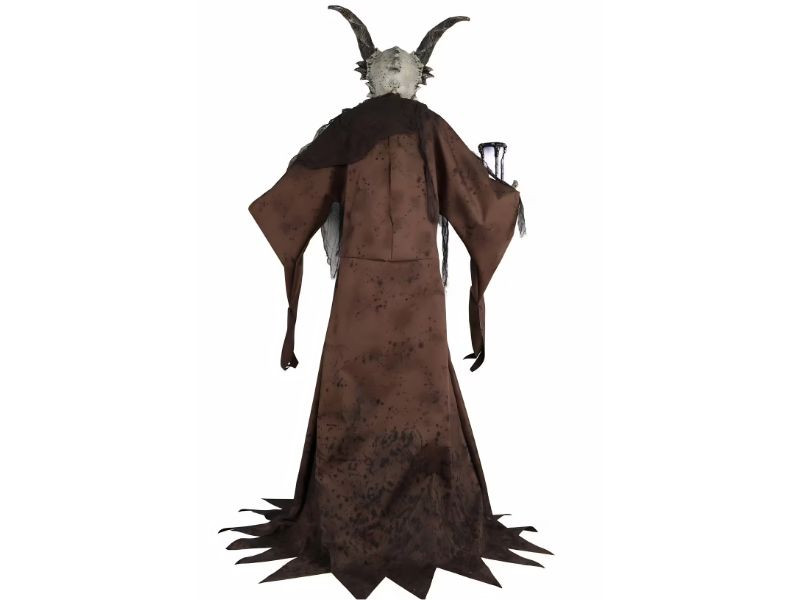 scary time demon halloween prop for haunted house setup