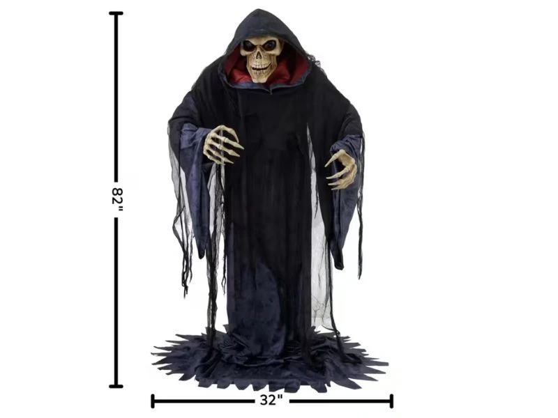 6 Ft 9 Animated Rising Skeleton Reaper Halloween Decoration