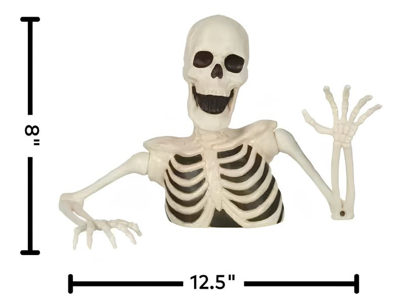 small skeleton groundbreaker prop halloween display