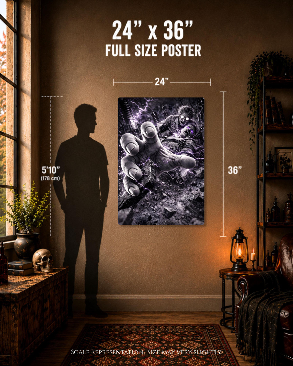 Frankenstein monster wall art
