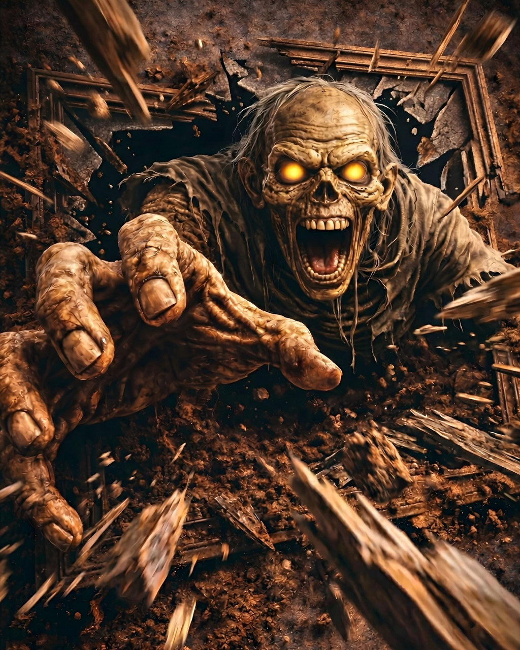 Zombie Monster Poster for Horror Rooms