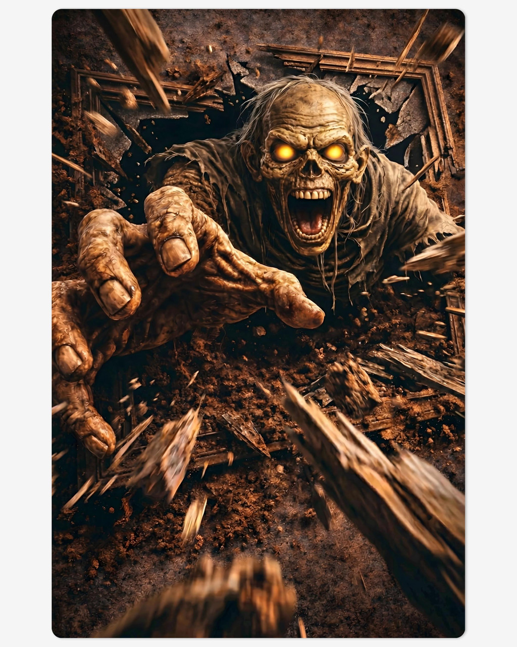 Zombie Monster Poster for Horror Rooms