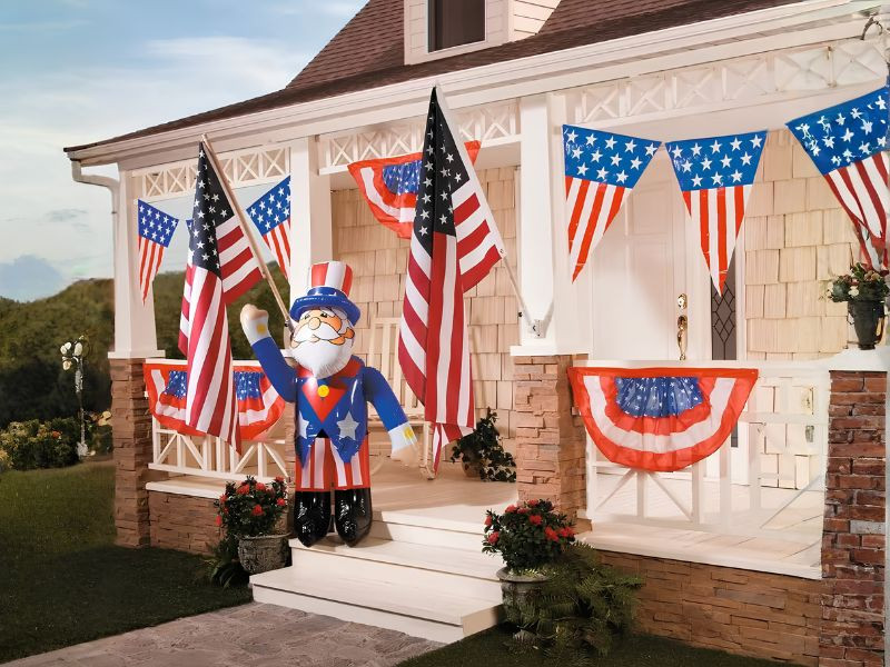 patriotic yard inflatable uncle sam usa holiday decoration