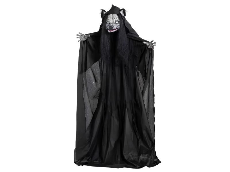 5.5 ft standing werewolf halloween decoration with sound