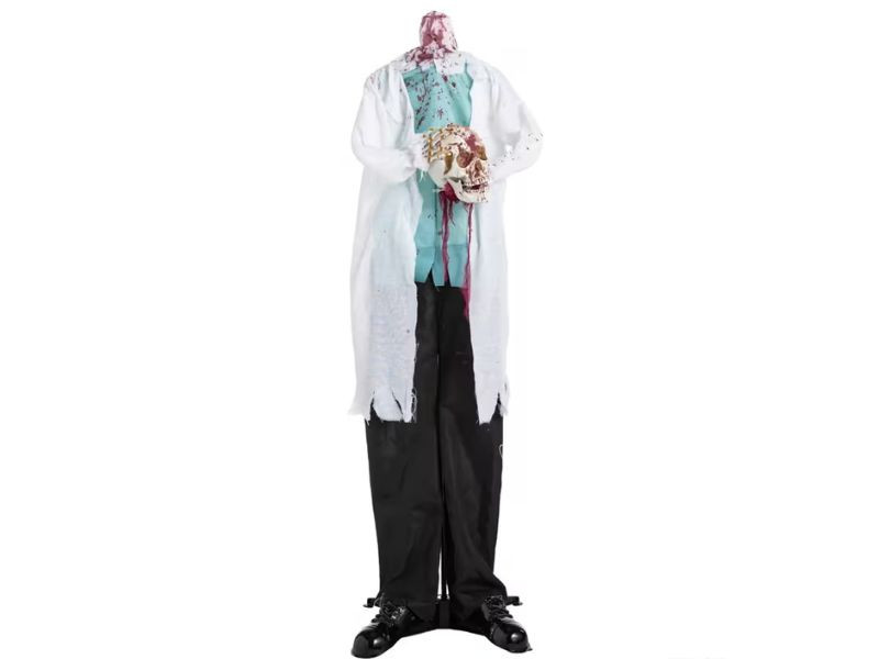 scary headless animated doctor prop