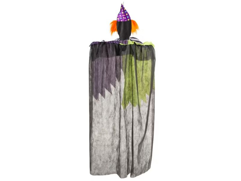 hanging halloween clown with glowing light