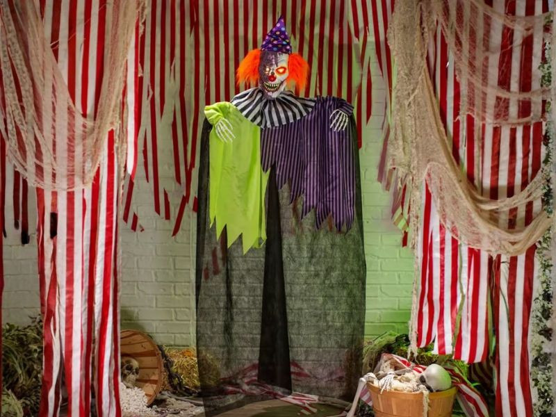 light up hanging clown halloween decoration