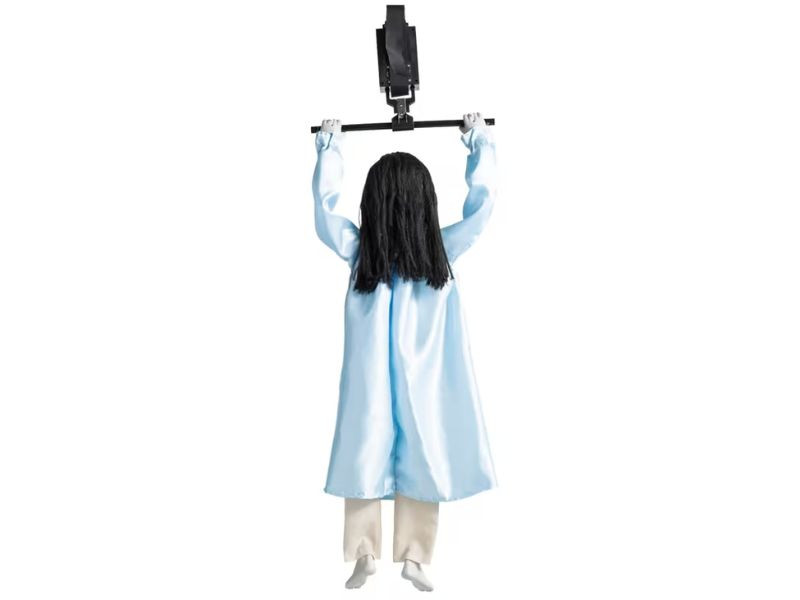 scary swinging girl animatronic Halloween decor